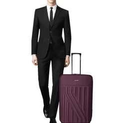 Grande Valise souple 70 cm 4 roues RAIL - rouge bordeaux