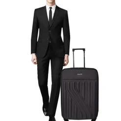 Grande Valise souple 70 cm 4 roues RAIL - marron