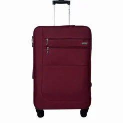 Grande Valise souple 75cm 4 roues HIGHWAY - rouge