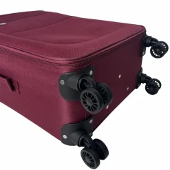 Grande Valise souple 75cm 4 roues HIGHWAY - rouge