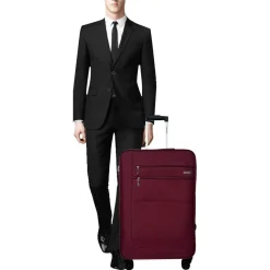 Grande Valise souple 75cm 4 roues HIGHWAY - rouge