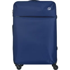 Grande Valise souple 75cm 4 roues FLYLINE bleu fonce