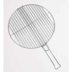 Grille barbecue double D41.5 cm en acier manche bambou