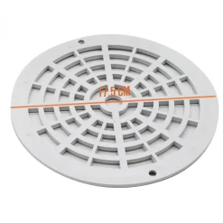Grille bonde de fond ronde pour piscine - Diam 17,5 cm - Blanc - PDFX9938