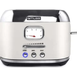 Grille-pains 2 fentes 1000w blanc - MS-120SC