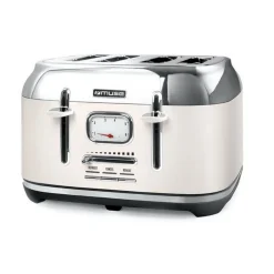 Grille-pains 4 fentes 1800w crème/inox - MS131SC