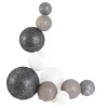 Guirlande Boules 10 Led Multi Taille 192cm Gris