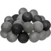Guirlande Led 20 Boules Smoky 435cm Gris & Noir