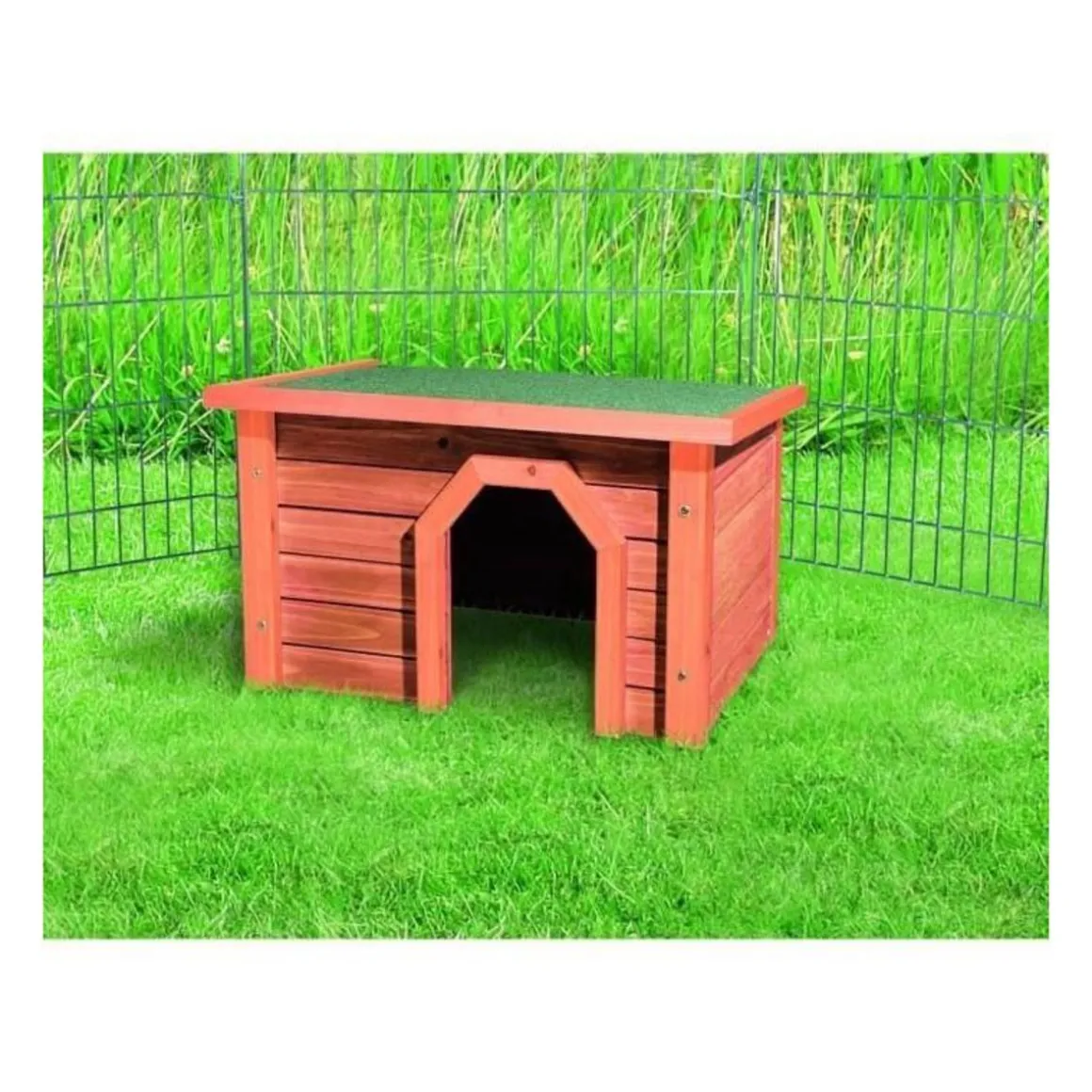 Habitat pour petits animaux - TRIXIE - Natura - Pin verni - Extérieur - Lapin - Adulte - Rongeur