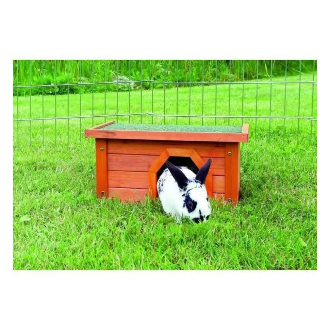 Habitat pour petits animaux - TRIXIE - Natura - Pin verni - Extérieur - Lapin - Adulte - Rongeur