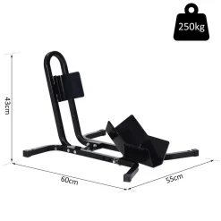 HOMCOM Rail de support universel pour moto - support béquille moto - bloque roue 17 à 21 pouces métal époxy noir