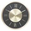 Horloge en Métal Ariana 30cm Noir & Or