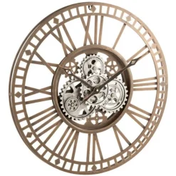 Horloge Murale Design Chiffres Romains 60cm Or