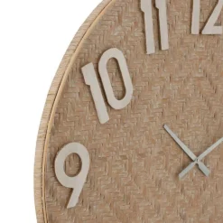 Horloge Murale Design Rotin 90cm Naturel
