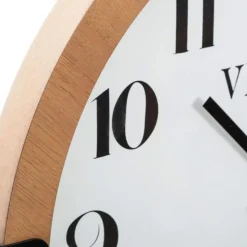 Horloge Murale Silencieuse Gousset 38cm Naturel