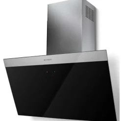 Hotte décorative inclinée 90cm 580m3/h noir - 5816724