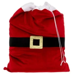 Hotte de Noël Veste Santa 70cm Rouge & Noir