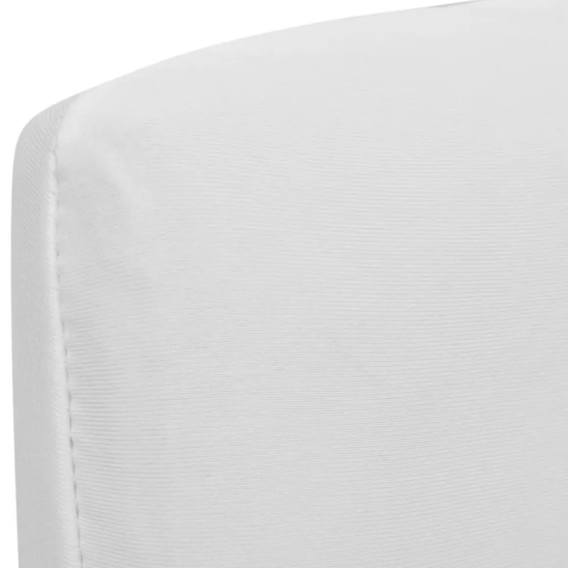 Housse de chaise droite extensible 4 pcs blanc