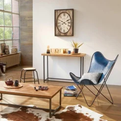 Housse de Chaise en Cuir Dario 92cm Cognac