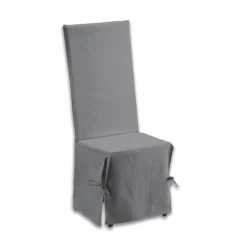 Housse de chaise Renato gris coton