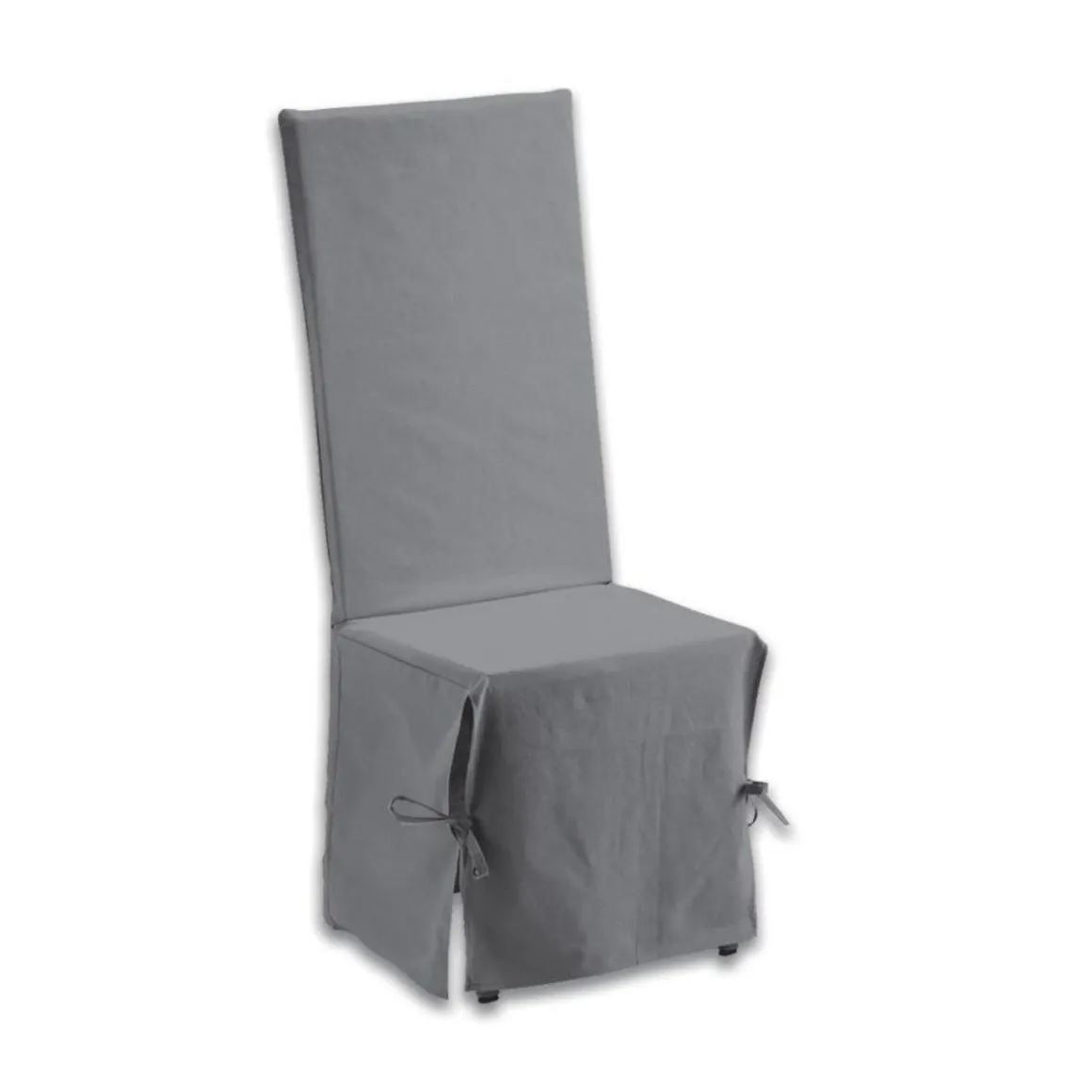 Housse de chaise Renato gris coton