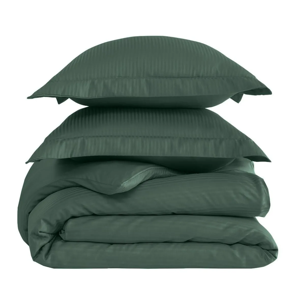 Housse de couette rayée réversible satin de coton VERSAILLES