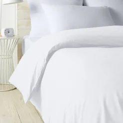 Housse de couette unie en percale de coton 70 fils - collection permanente