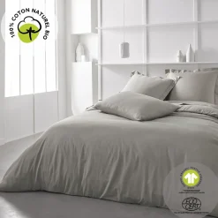 Housse de couette unie en Coton 57 fils ORGANIC