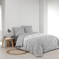 Housse de couette 240x220 + 2 taies FLAVIE 100% coton 57 fils