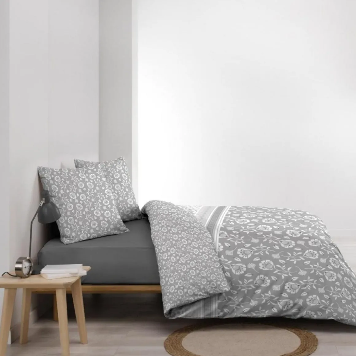 Housse de couette 240x220 + 2 taies FLAVIE 100% coton 57 fils