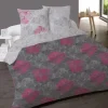 Housse de couette 240x220 FLEURS + 2 taies 100% coton