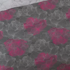 Housse de couette 240x220 FLEURS + 2 taies 100% coton