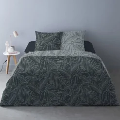 Housse de couette 240x220 Monti gris + 2 taies