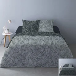 Housse de couette 240x220 Monti gris + 2 taies
