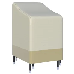 Housse de protection chaises de jardin empilables bâche étanche 70L x 90l x 115H cm oxford haute densité 600D beige café