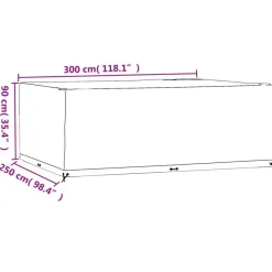 Housse de salon de jardin 16 œillets 300x250x90cm rectangulaire