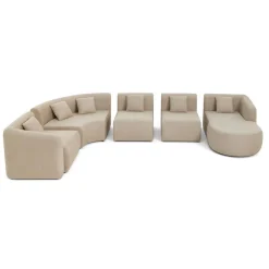 Ikare - canapé modulable d'angle droit - 6 places - en tissu