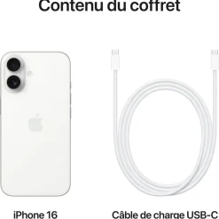 iPhone 16 256Go - Blanc