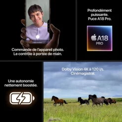 iPhone 16 Pro 256Go - Titane Noir