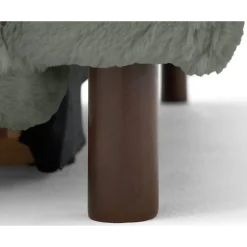 Jake - canapé d'angle gauche 4 places convertible avec coffre en fausse fourrure