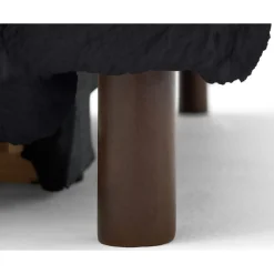 Jake - canapé d'angle gauche 4 places convertible avec coffre en fausse fourrure