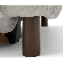 Jake - canapé d'angle gauche 4 places convertible avec coffre en fausse fourrure