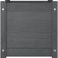 Jardiniere Gris 40x40x40 cm Bois de pin massif