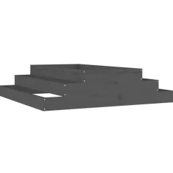 Jardiniere Gris 110x110x27 cm Bois massif de pin