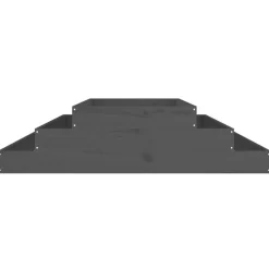 Jardiniere Gris 110x110x27 cm Bois massif de pin
