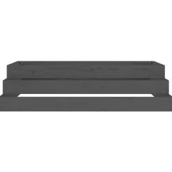 Jardiniere Gris 110x110x27 cm Bois massif de pin