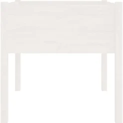 Jardinieres 2 pcs Blanc 70x70x70 cm Bois de pin massif