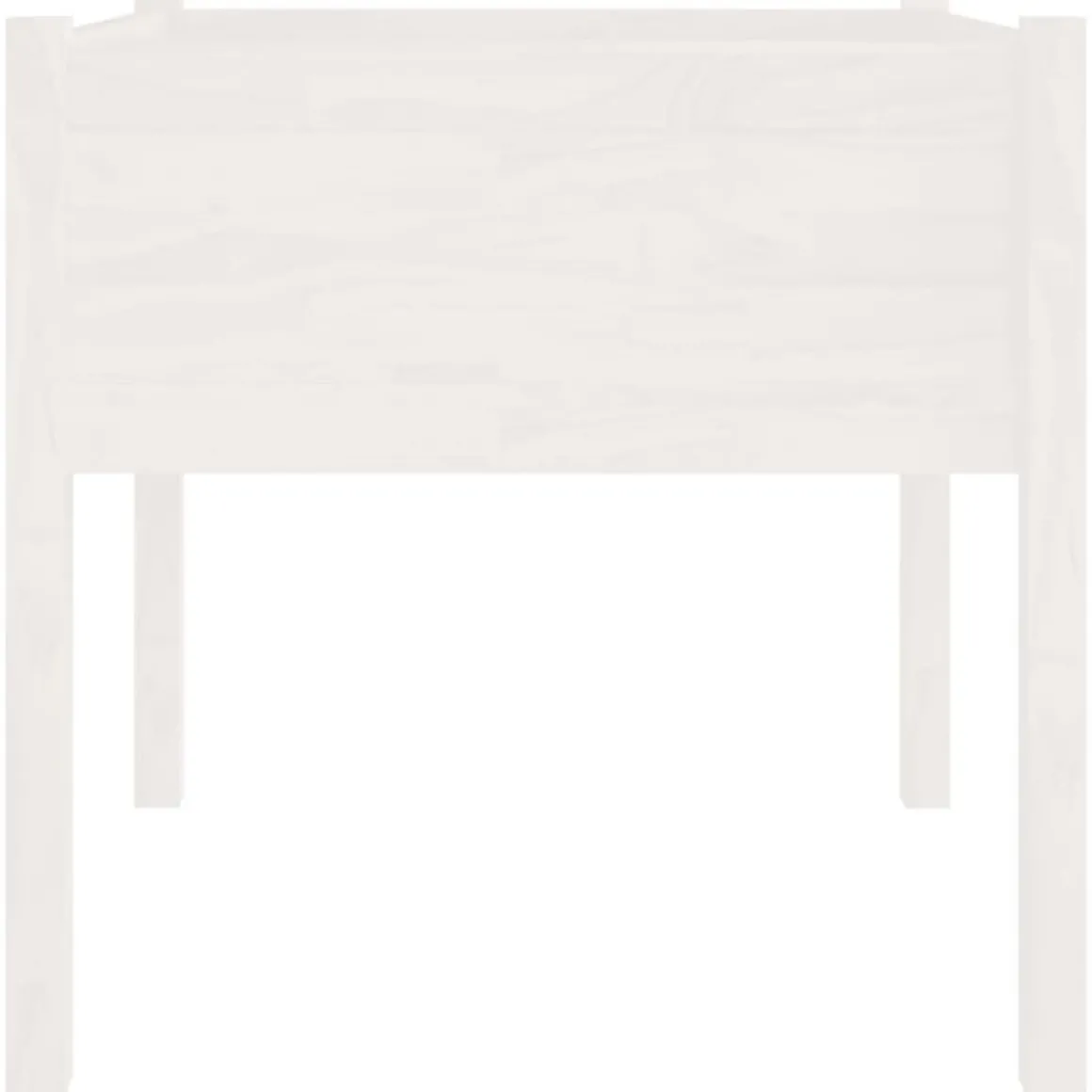 Jardinieres 2 pcs Blanc 70x70x70 cm Bois de pin massif