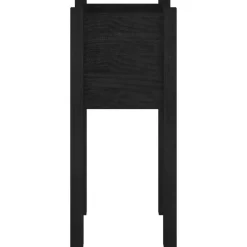 Jardinieres d'exterieur 2 pcs Noir 31x31x70 cm Bois de pin