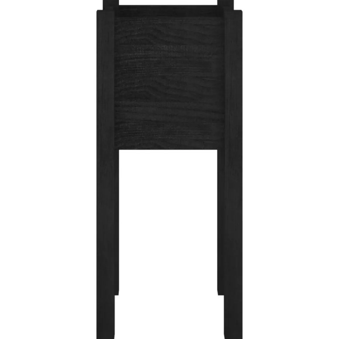 Jardinieres d'exterieur 2 pcs Noir 31x31x70 cm Bois de pin